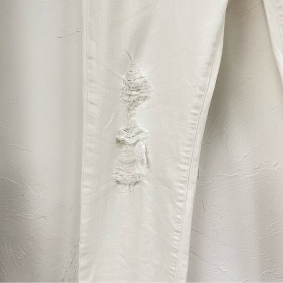Joes Jeans Vintage Reserve White Distressed Easy Crop Jeans Womens 28 Straight - Picture 3 of 14
